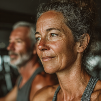 Adultos mayores ejercitándose