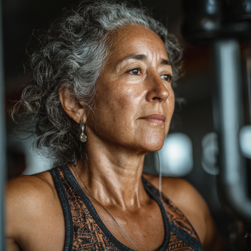 Entrenador personal con adulto mayor